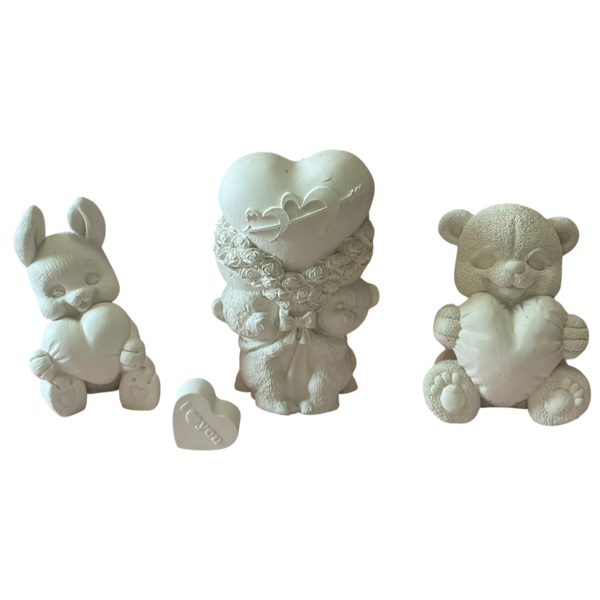 Кохання №1 набір 3D гіпсових фігурок для розмальовування