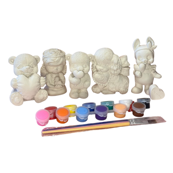 Кохання №3 набір 3D гіпсових фігурок для розмальовування