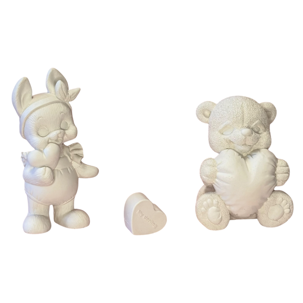 Кохання №3 набір 3D гіпсових фігурок для розмальовування