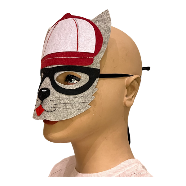 Маска Кіт в кепці та окулярах фото