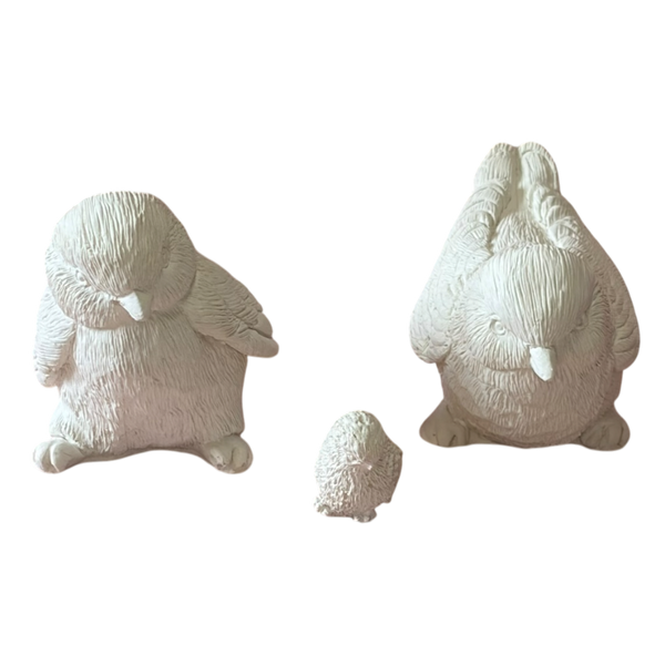 Улюблені птахи №3 набір 3D гіпсових фігурок для розмальовування